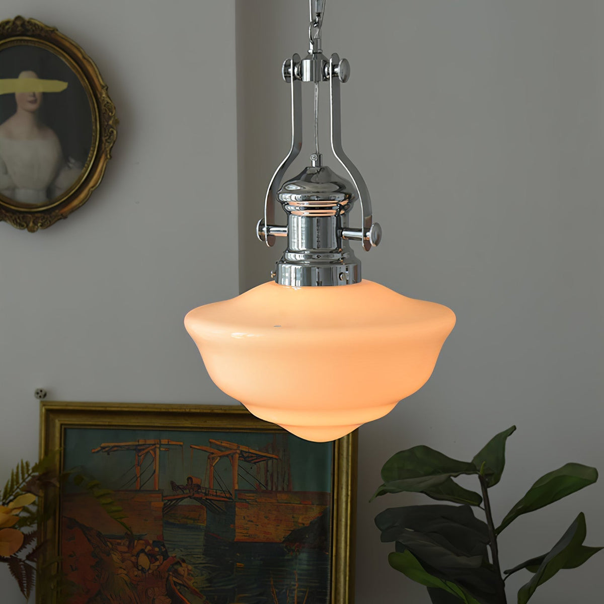 Luminária pendente de vidro de arte nórdica premium Zomiria