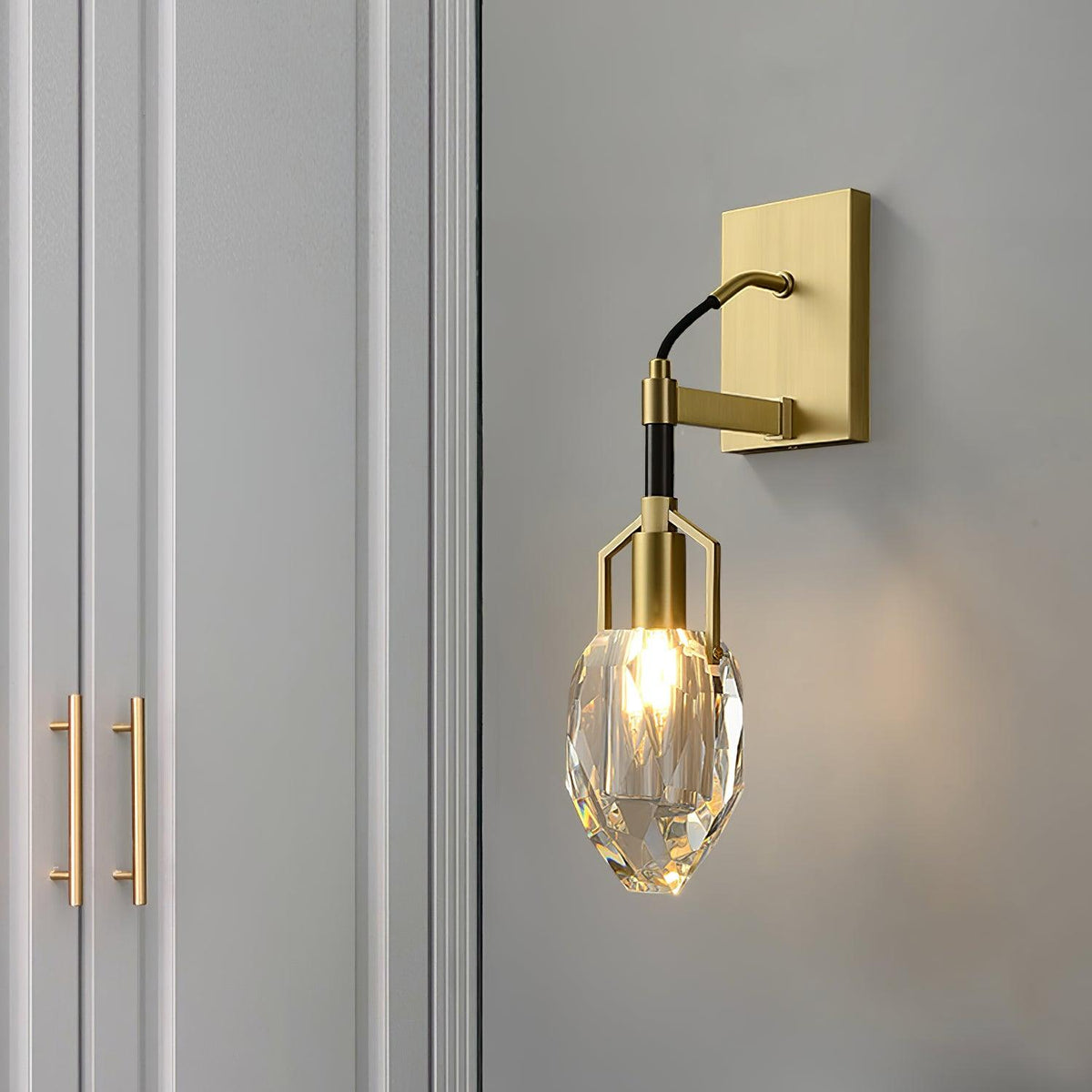 Candeeiro de parede de cristal artístico nórdico premium Isera