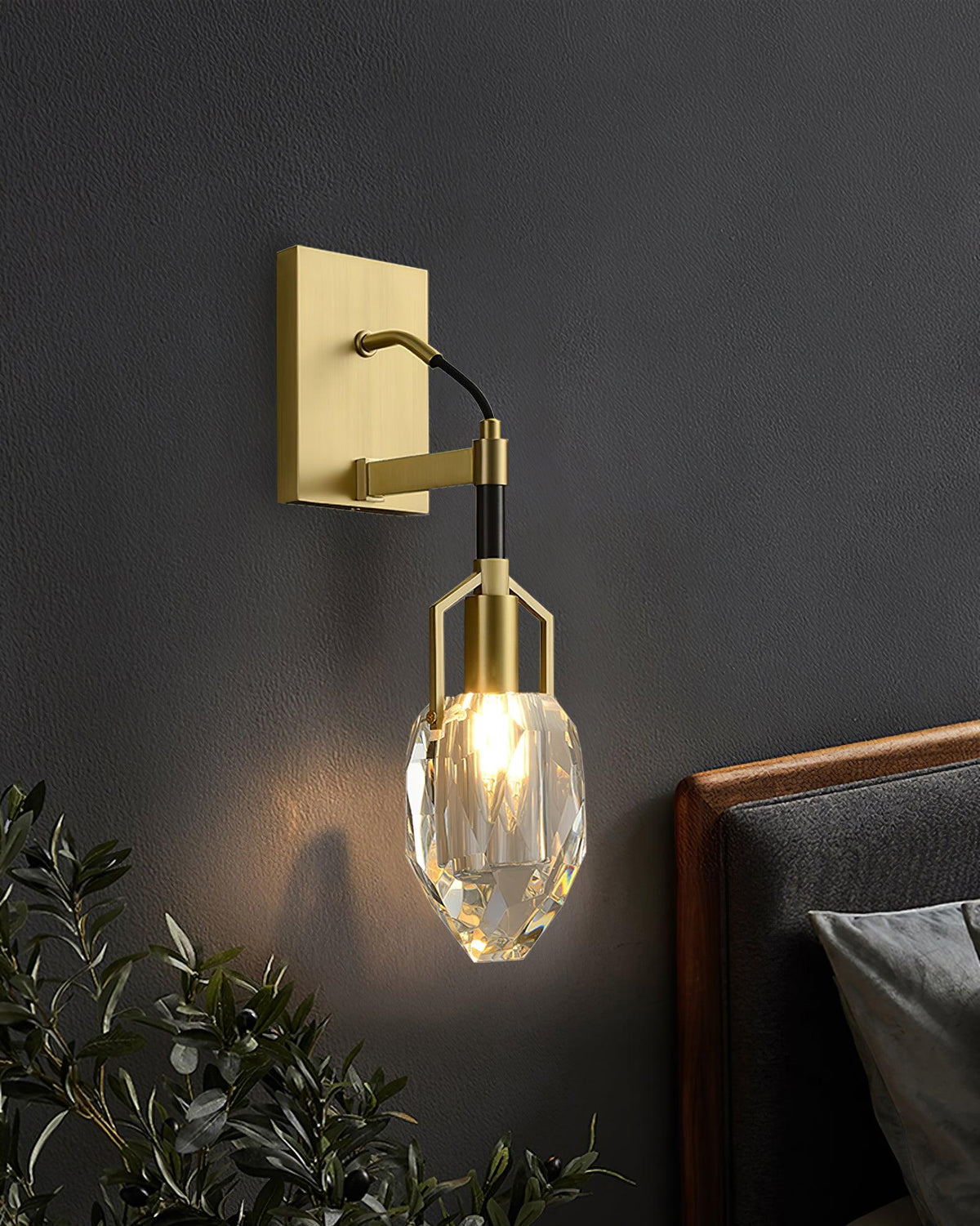 Candeeiro de parede de cristal artístico nórdico premium Isera