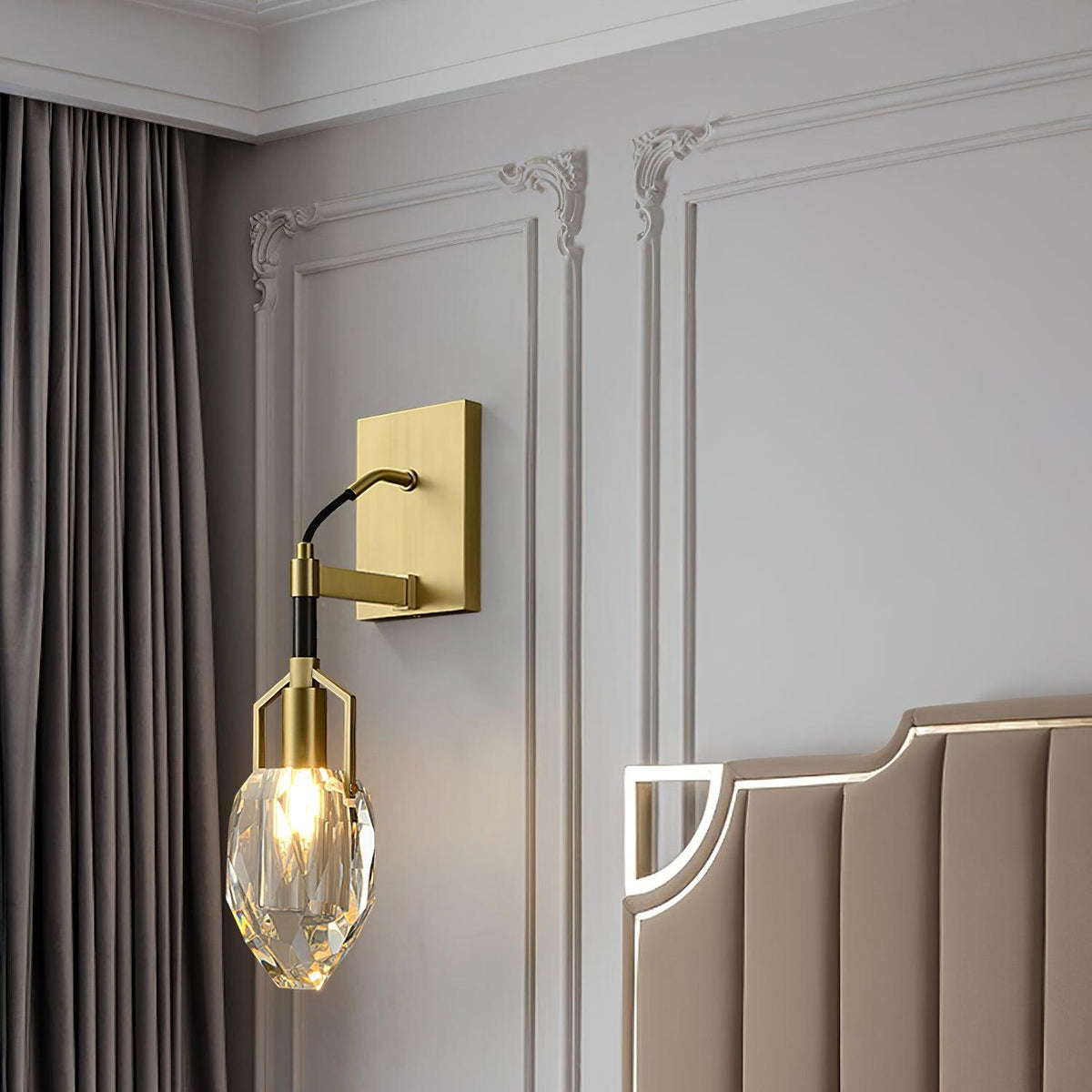 Candeeiro de parede de cristal artístico nórdico premium Isera