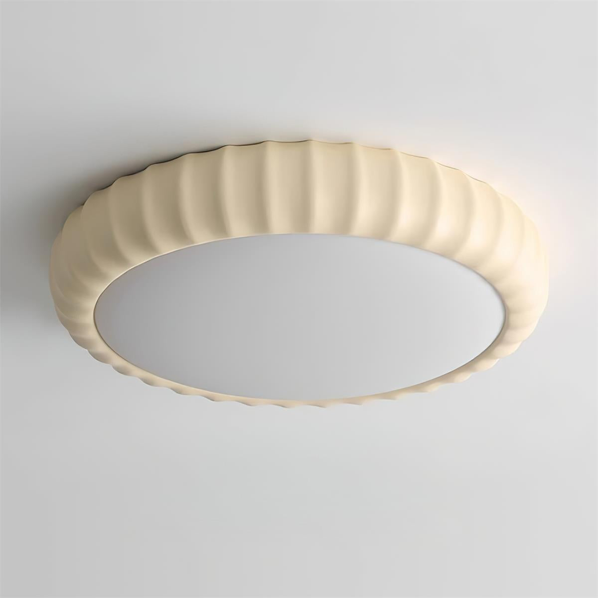 Luz de teto em resina verde suave, montagem embutida minimalista moderna