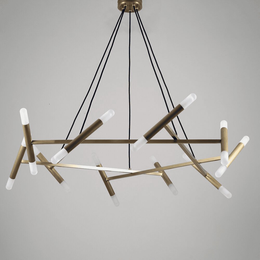Soliriel moderne lysekrone i messing