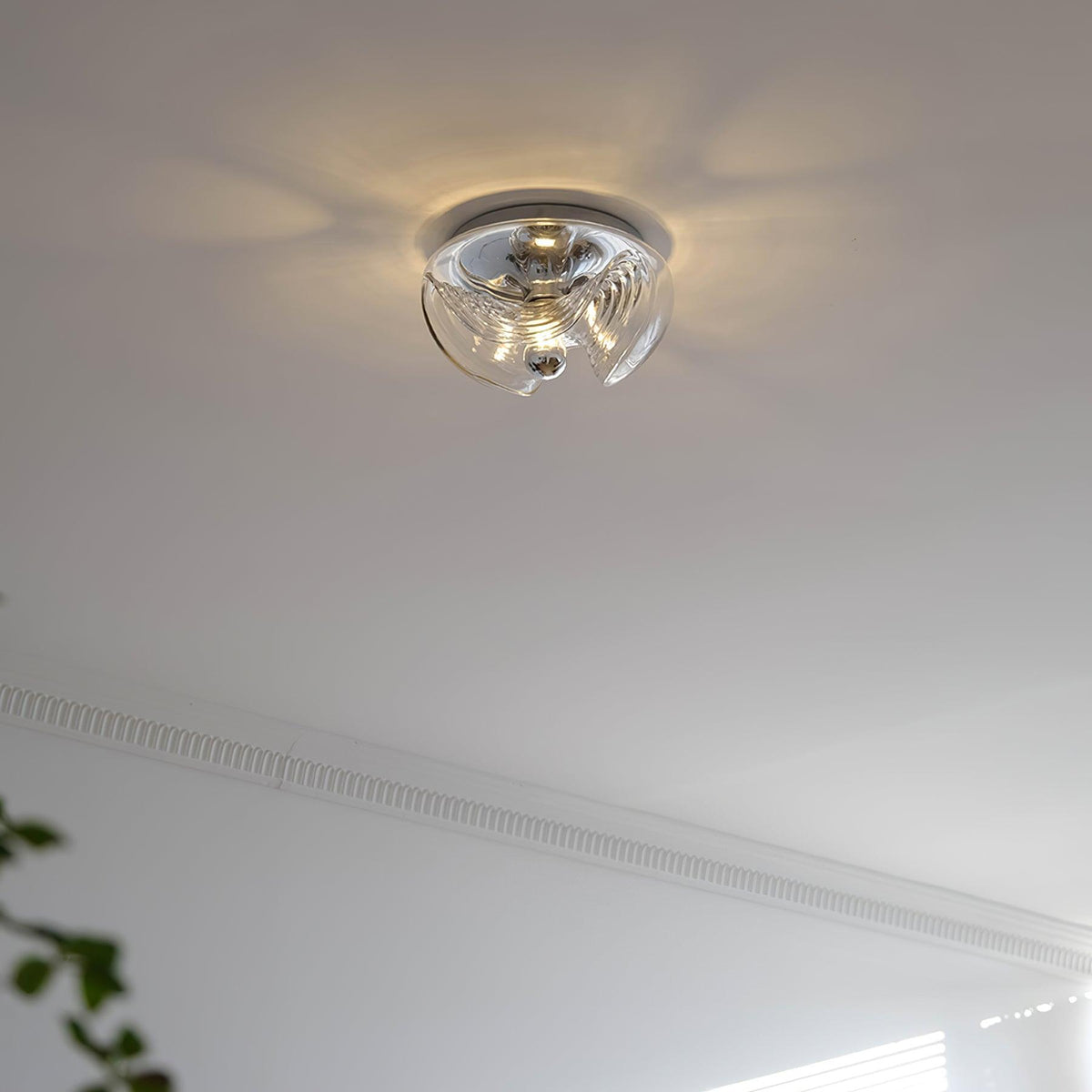 Candeeiro de parede com textura em espiral, vidro transparente, âmbar e cinzento fumado, moderno e decorativo