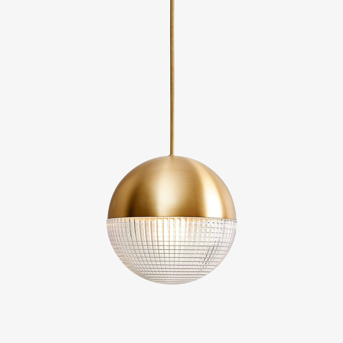 Kevelo pendel i messing og glas, moderne