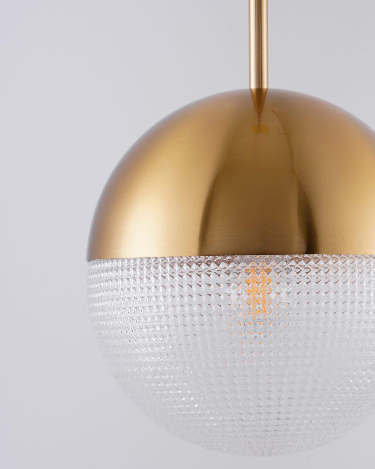 Kevelo pendel i messing og glas, moderne