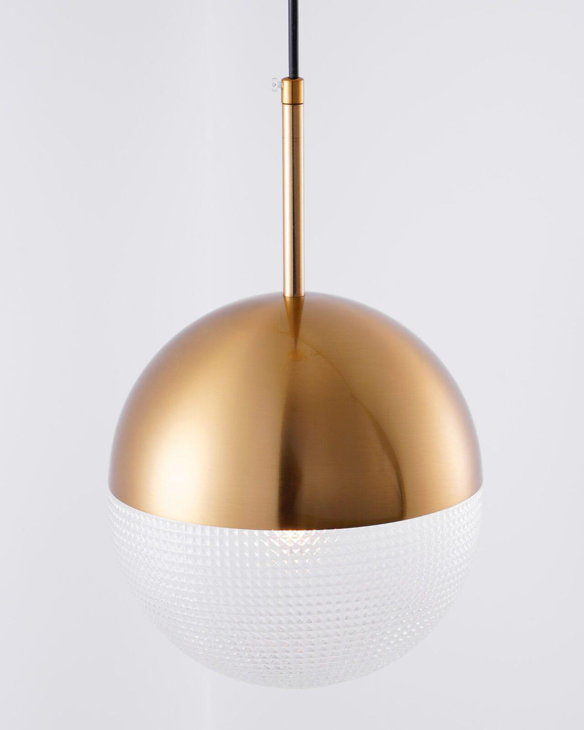 Kevelo pendel i messing og glas, moderne