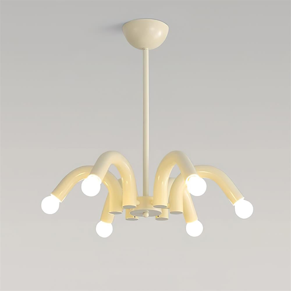 Fivelle modern beige ljuskrona med flera armar