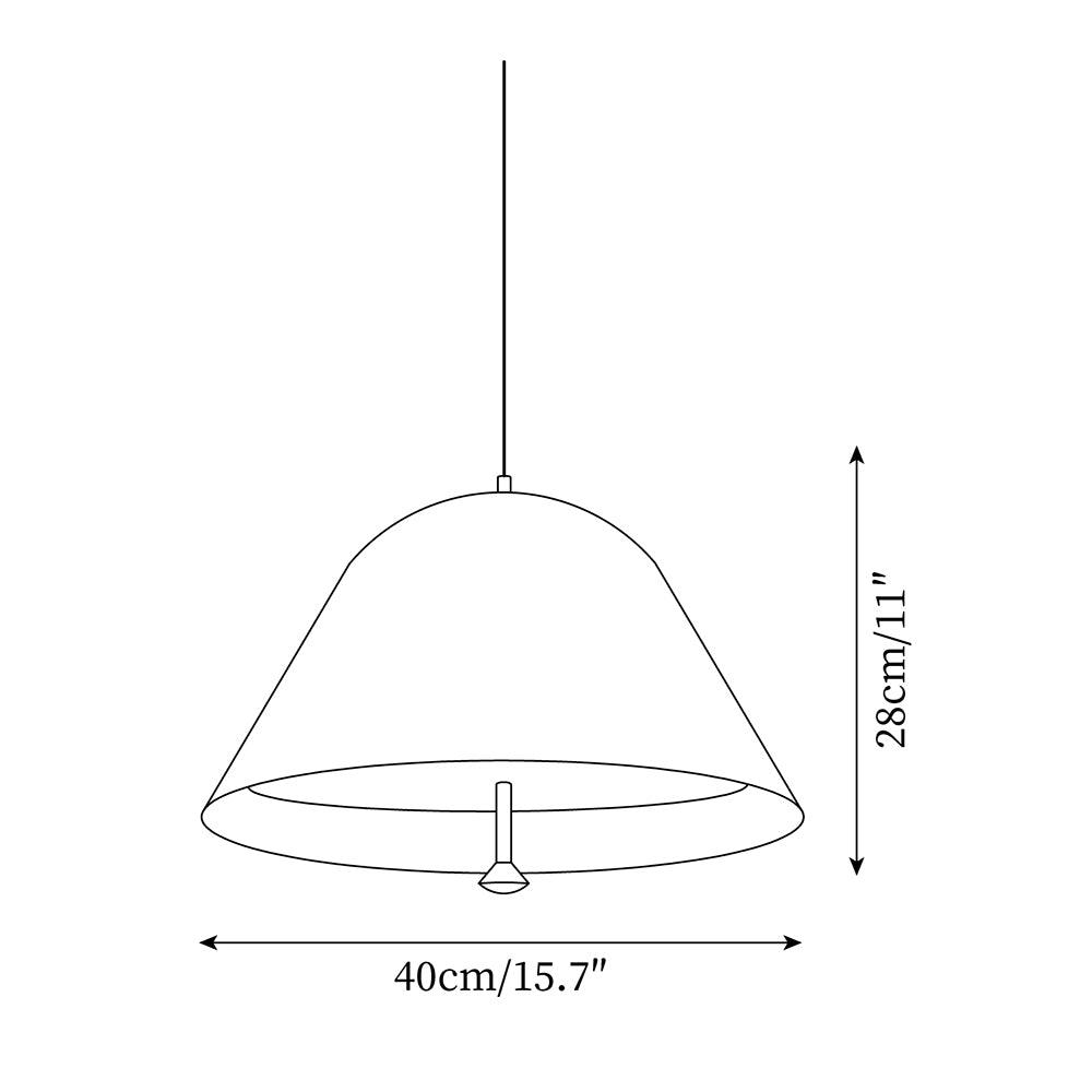Moderne pendel med metalskærm i grøn og hvid, minimalistisk