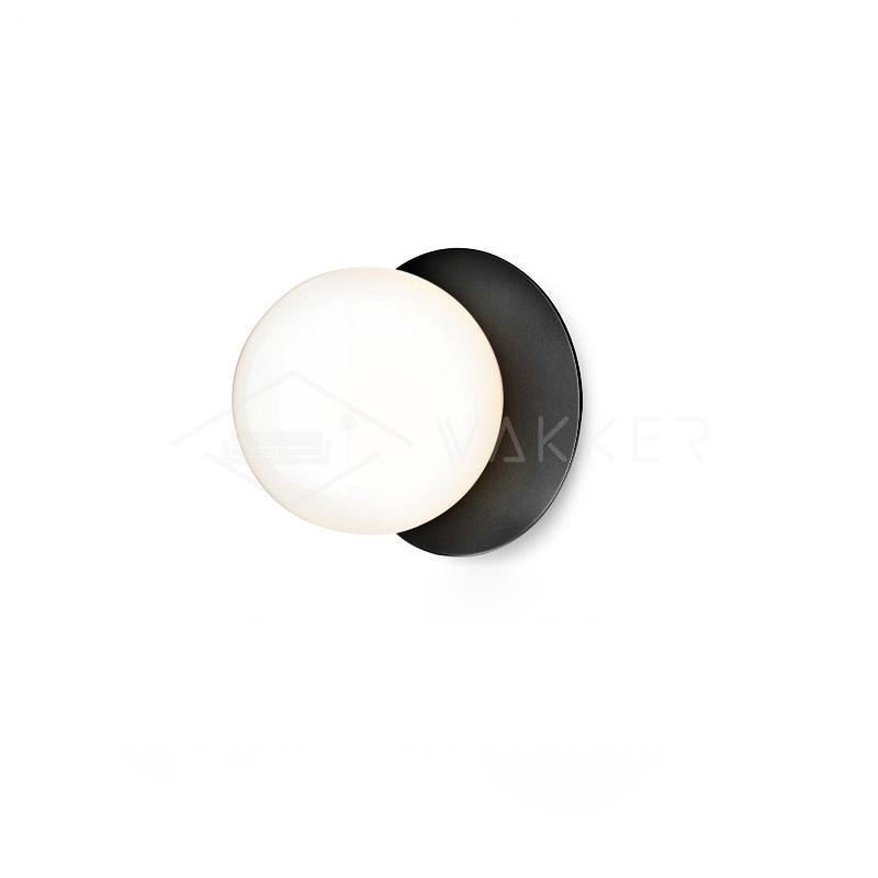 Candeeiro de parede minimalista Nifte em forma de disco e globo