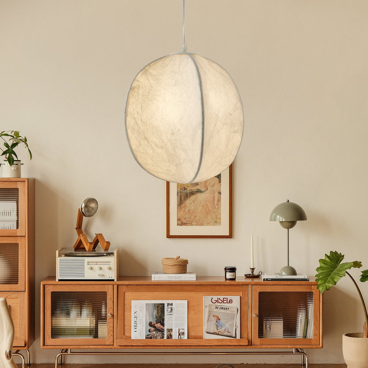 Dune minimalistisk pendellampe i silke
