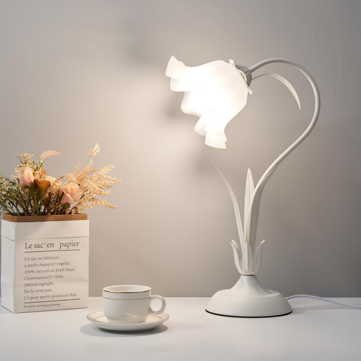 Zorien-akryylikukkalamppu