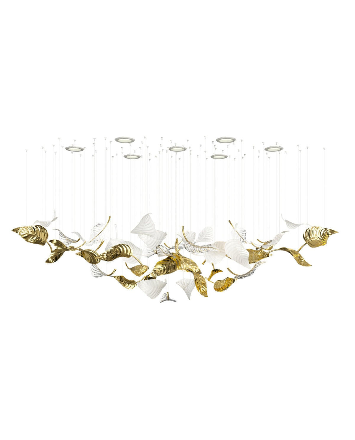 Ornorel luksuriøs pendellampe i glas