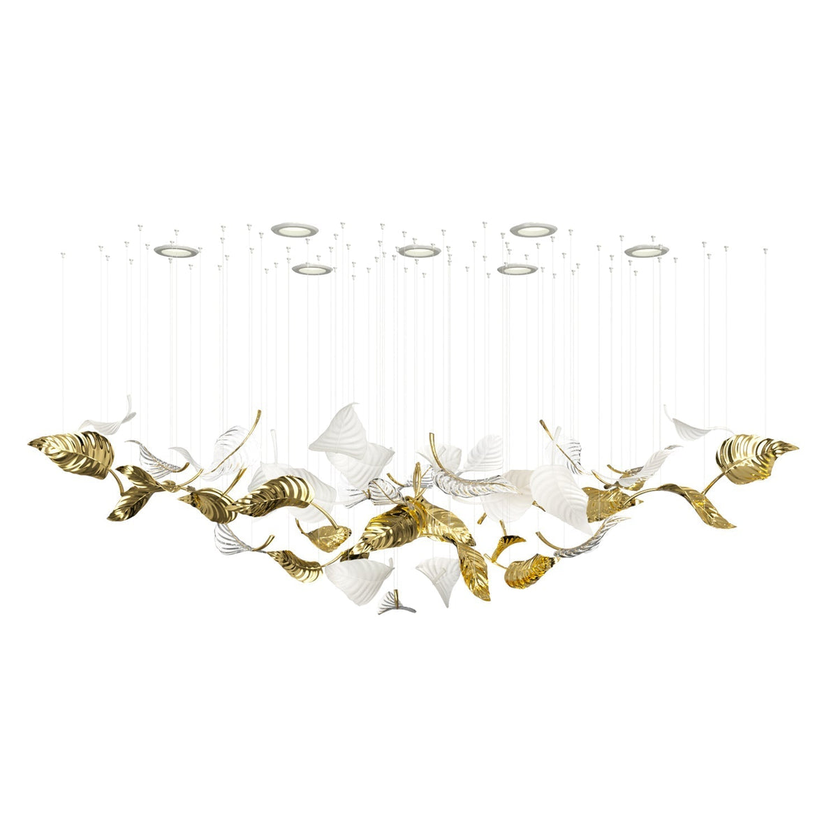 Ornorel luksuriøs pendellampe i glas