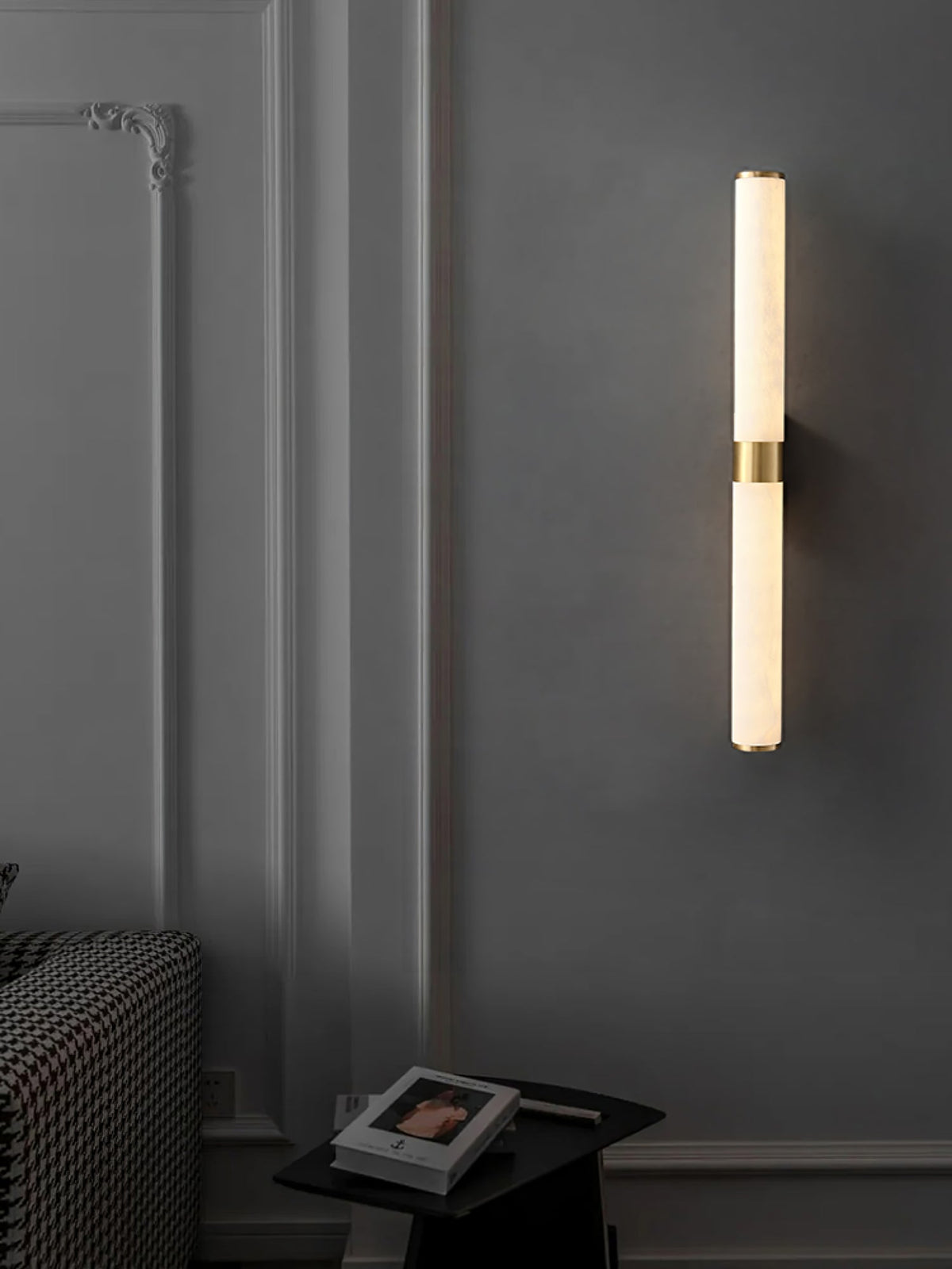 Olmirira minimalistisk vägglampa i alabaster