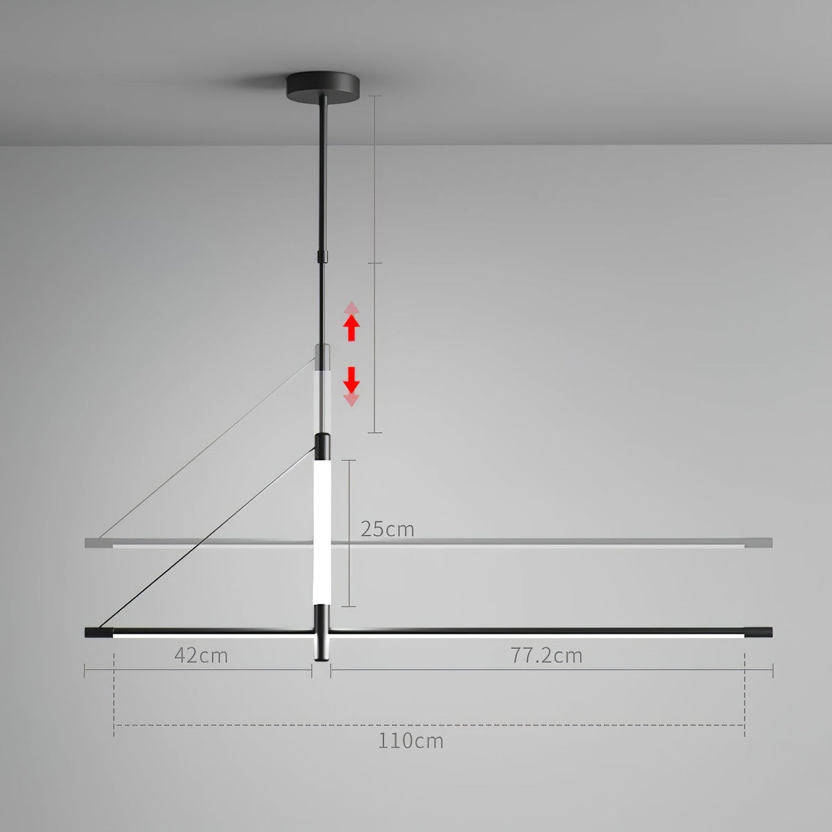 Araeyra moderne minimalistisk pendellampe med lineær akse