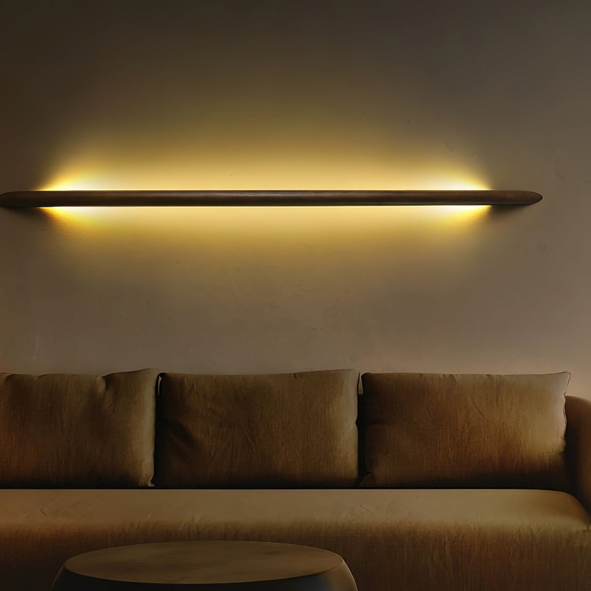 Evvinos modern minimalistisk linjär vägglampa i trä