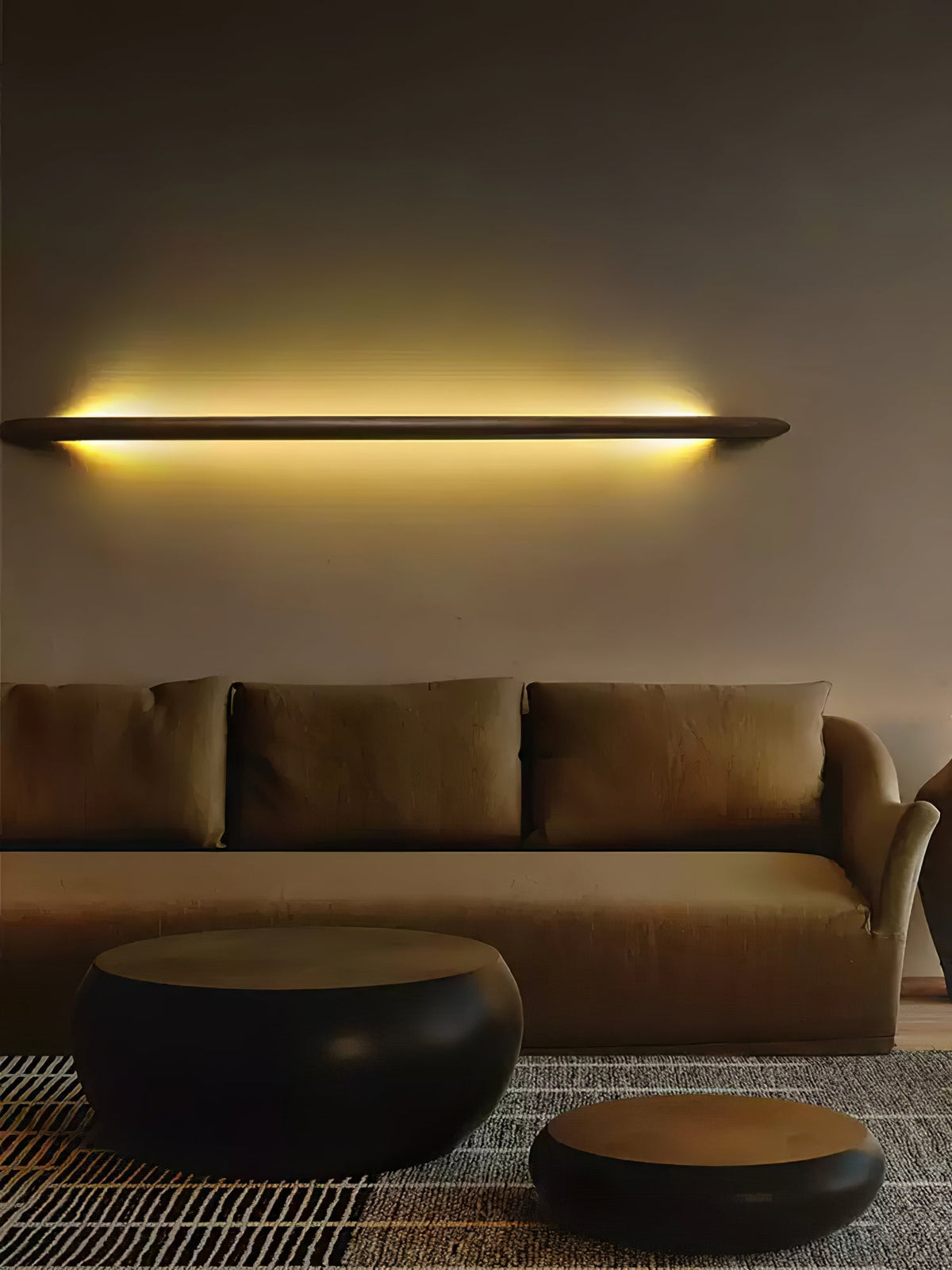 Evvinos modern minimalistisk linjär vägglampa i trä