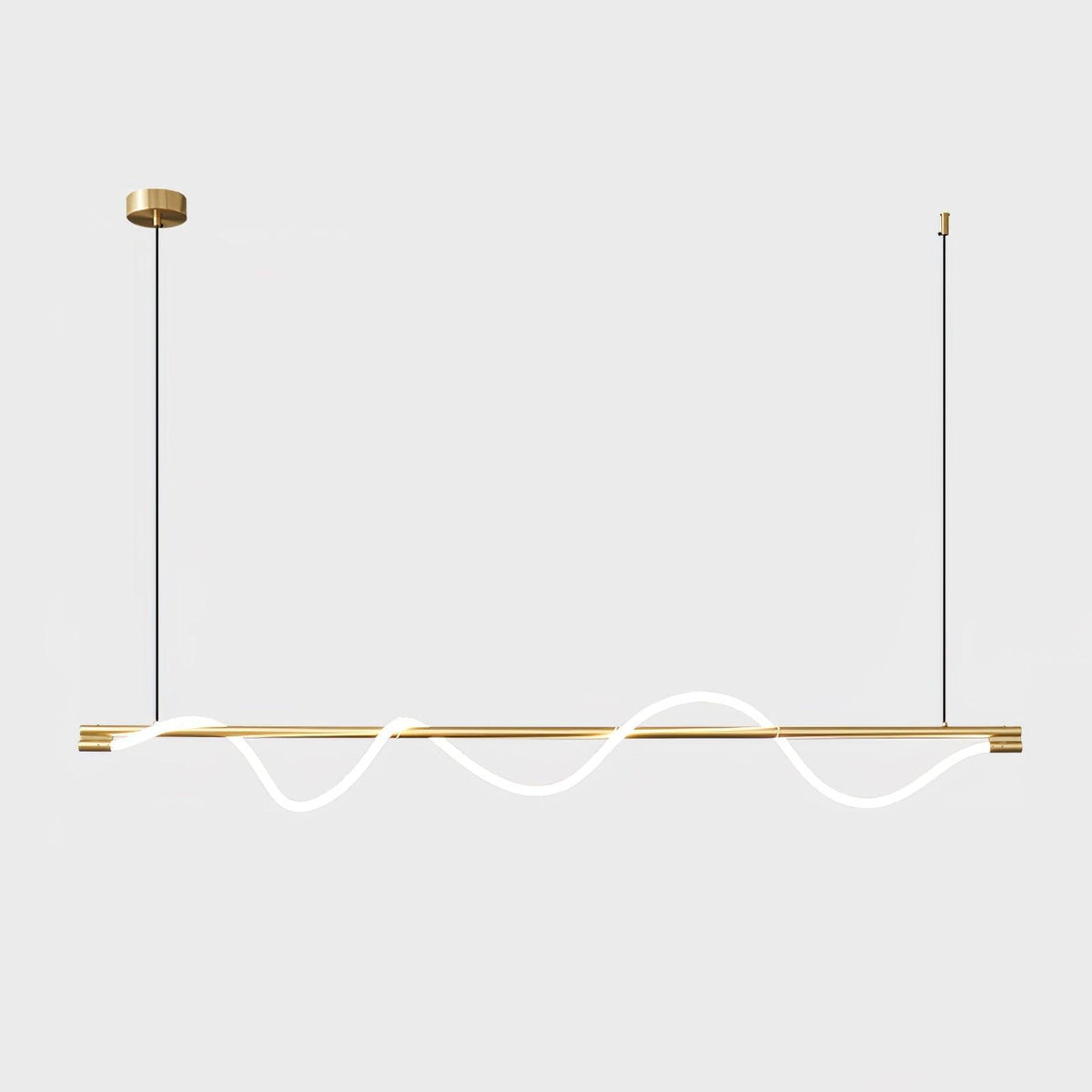Pulse minimalistisk pendellampa i mässing