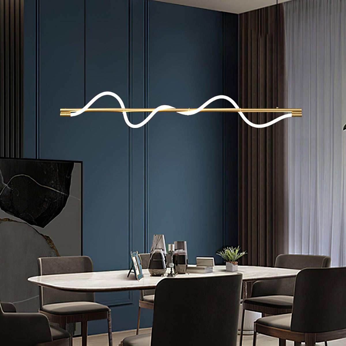 Pulse minimalistisk pendellampe i messing