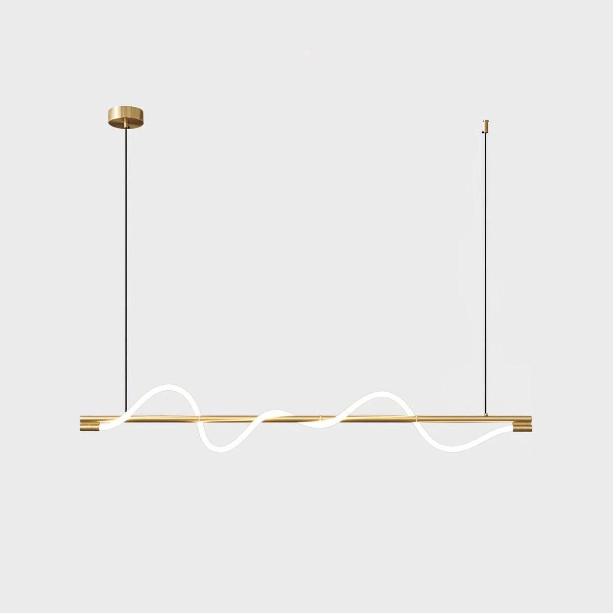 Pulse minimalistisk pendellampa i mässing