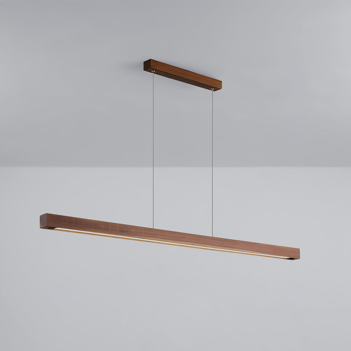 Rinalina lineær minimalistisk pendellampe i træ