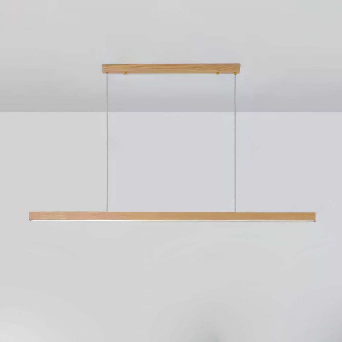 Rinalina lineær minimalistisk pendellampe i træ