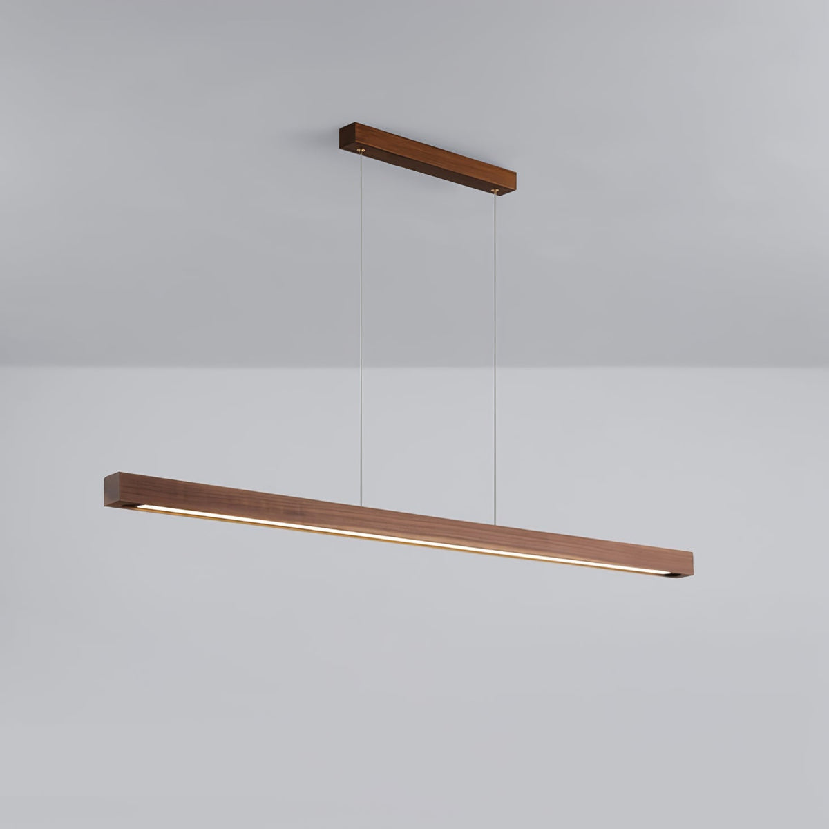 Rinalina lineær minimalistisk pendellampe i træ