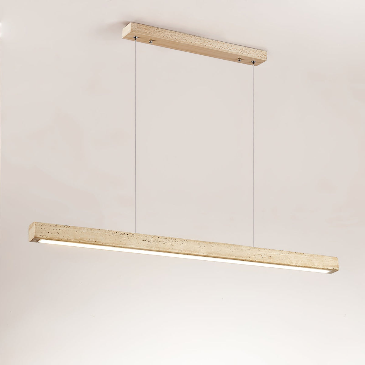 Lyven Minimalist Travertine Linear Pendant Light