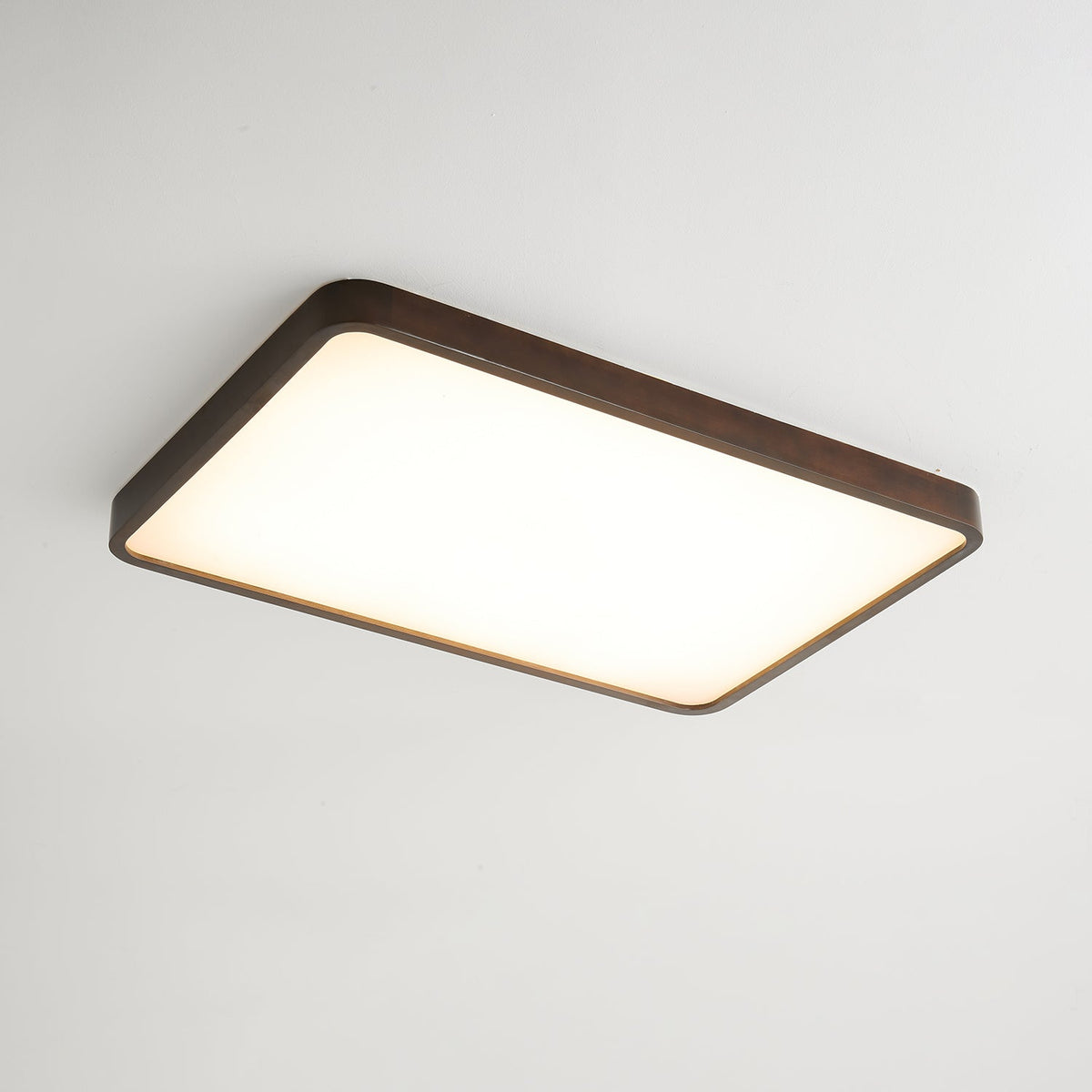 Rinirel Moderne minimalistisk rektangulær loftslampe i træ