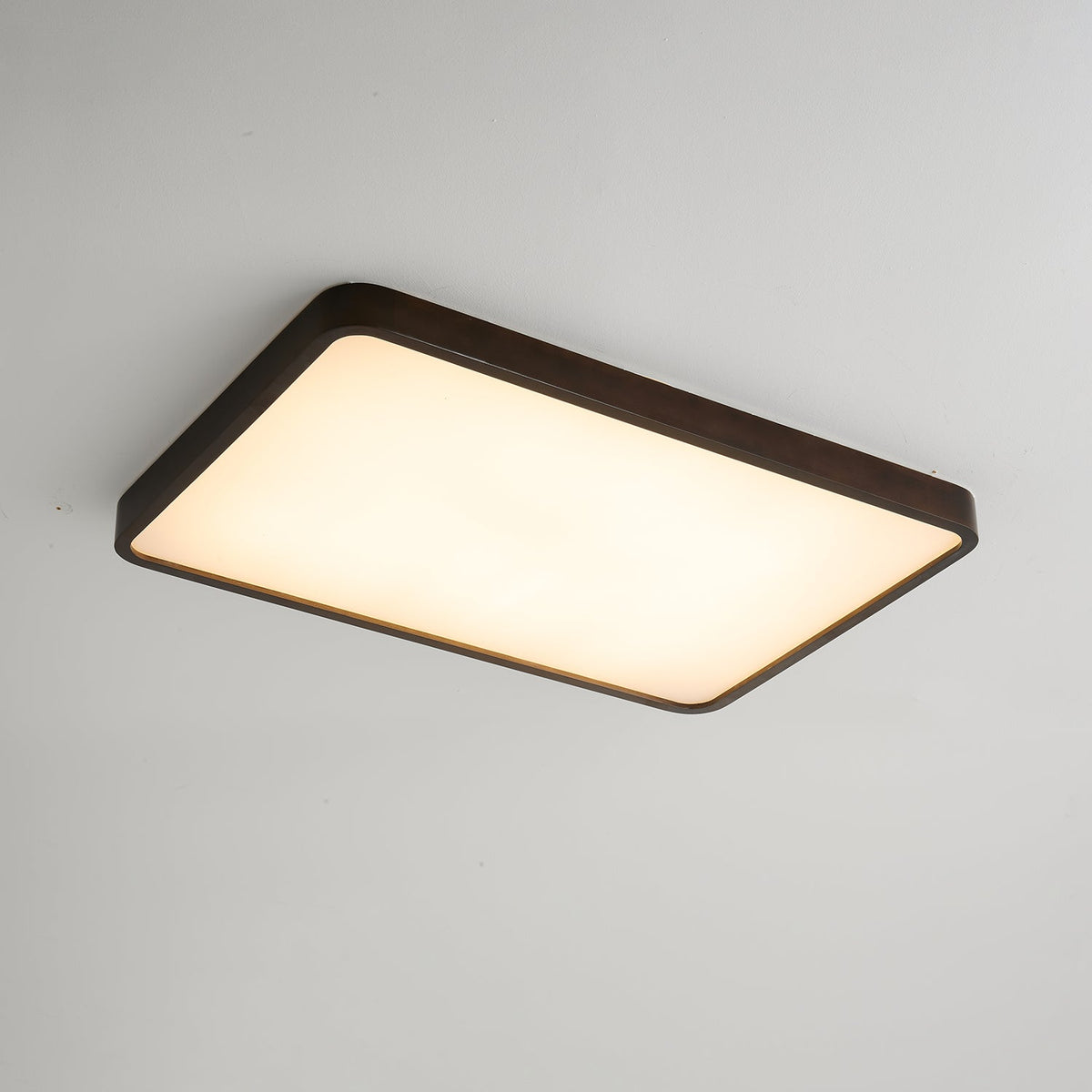 Rinirel Moderne minimalistisk rektangulær loftslampe i træ