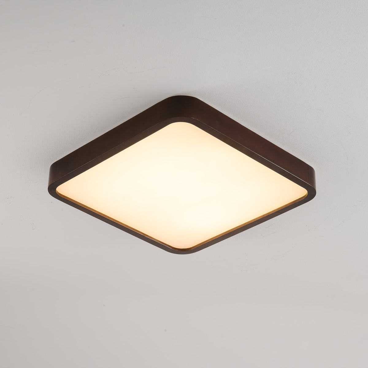 Rinirel Moderne minimalistisk rektangulær loftslampe i træ