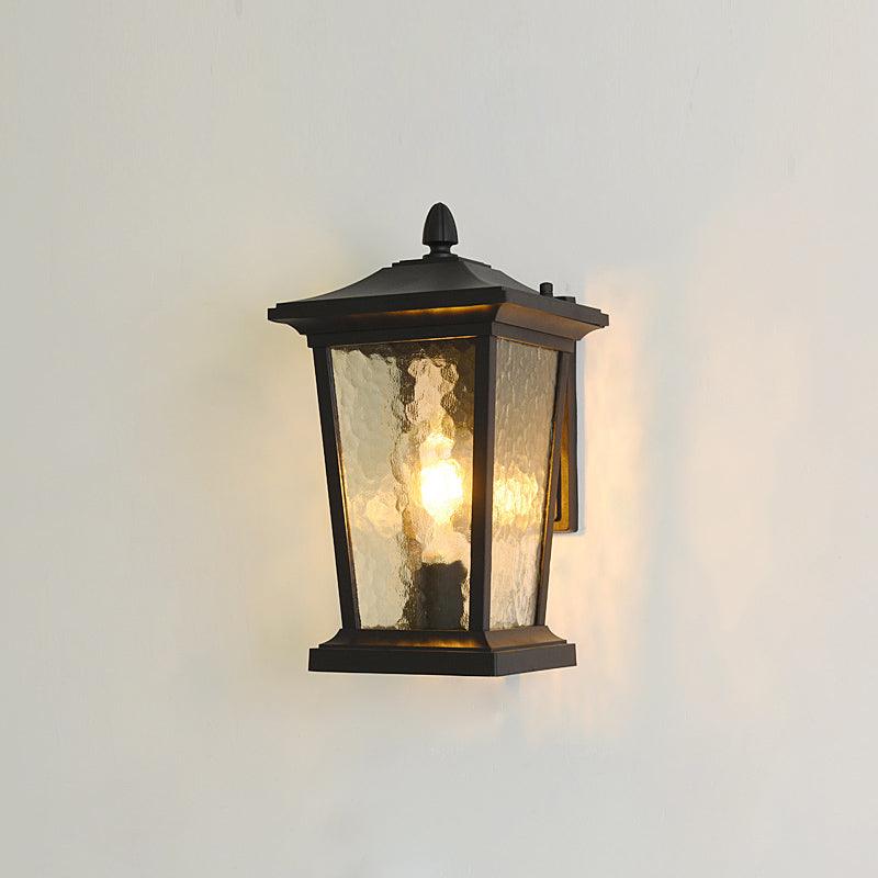 Edwin elegant utomhusvägglampa i fågelbursstil med glas