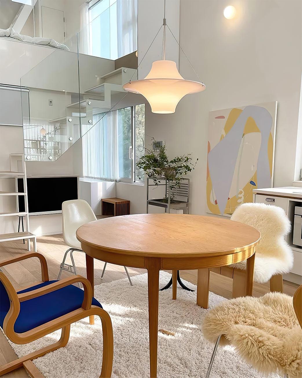 Candeeiro suspenso Dali em acrílico, em forma de OVNI, contemporâneo, para sala de estar