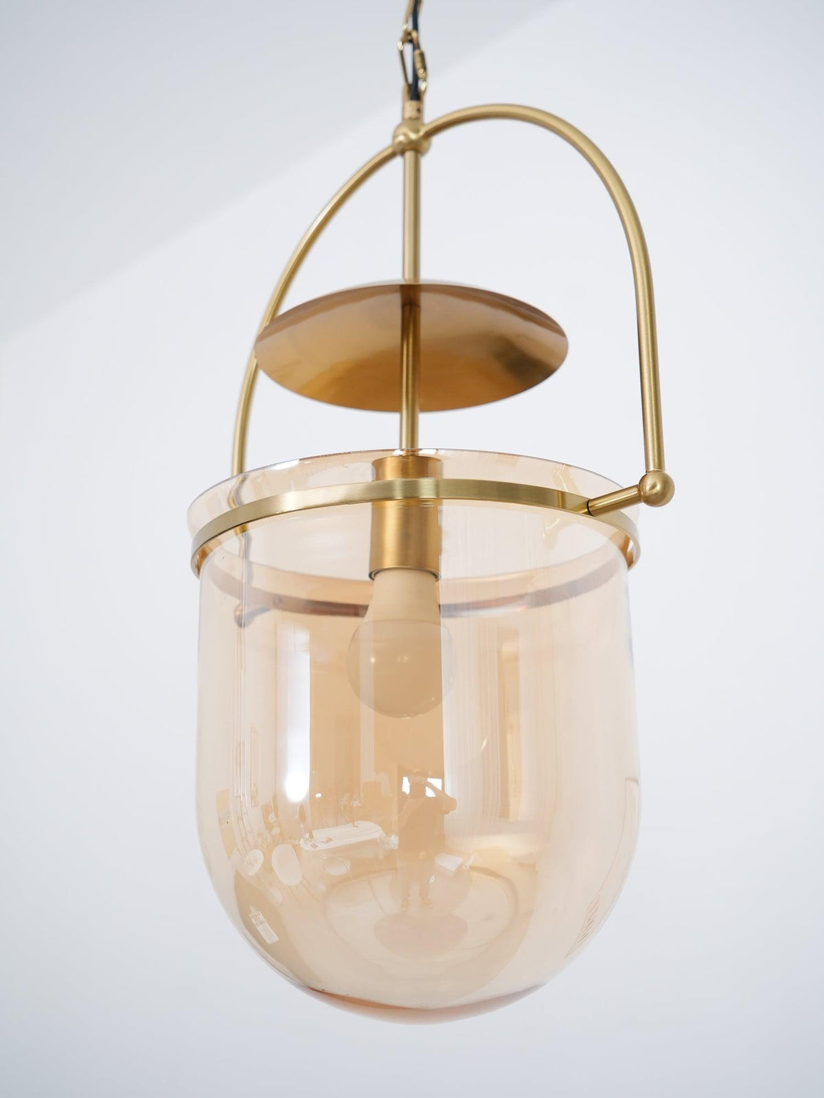 Velanaya pendellampa i glas och mässing, vintage för vardagsrum