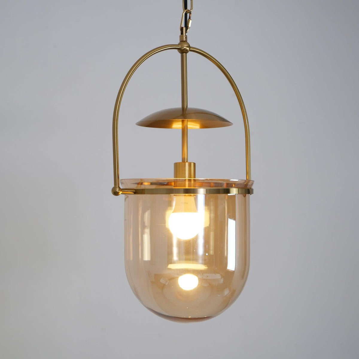 Velanaya pendellampa i glas och mässing, vintage för vardagsrum