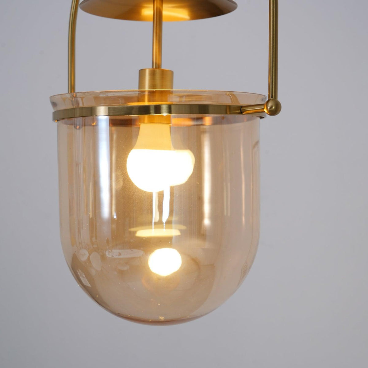 Velanaya pendellampa i glas och mässing, vintage för vardagsrum