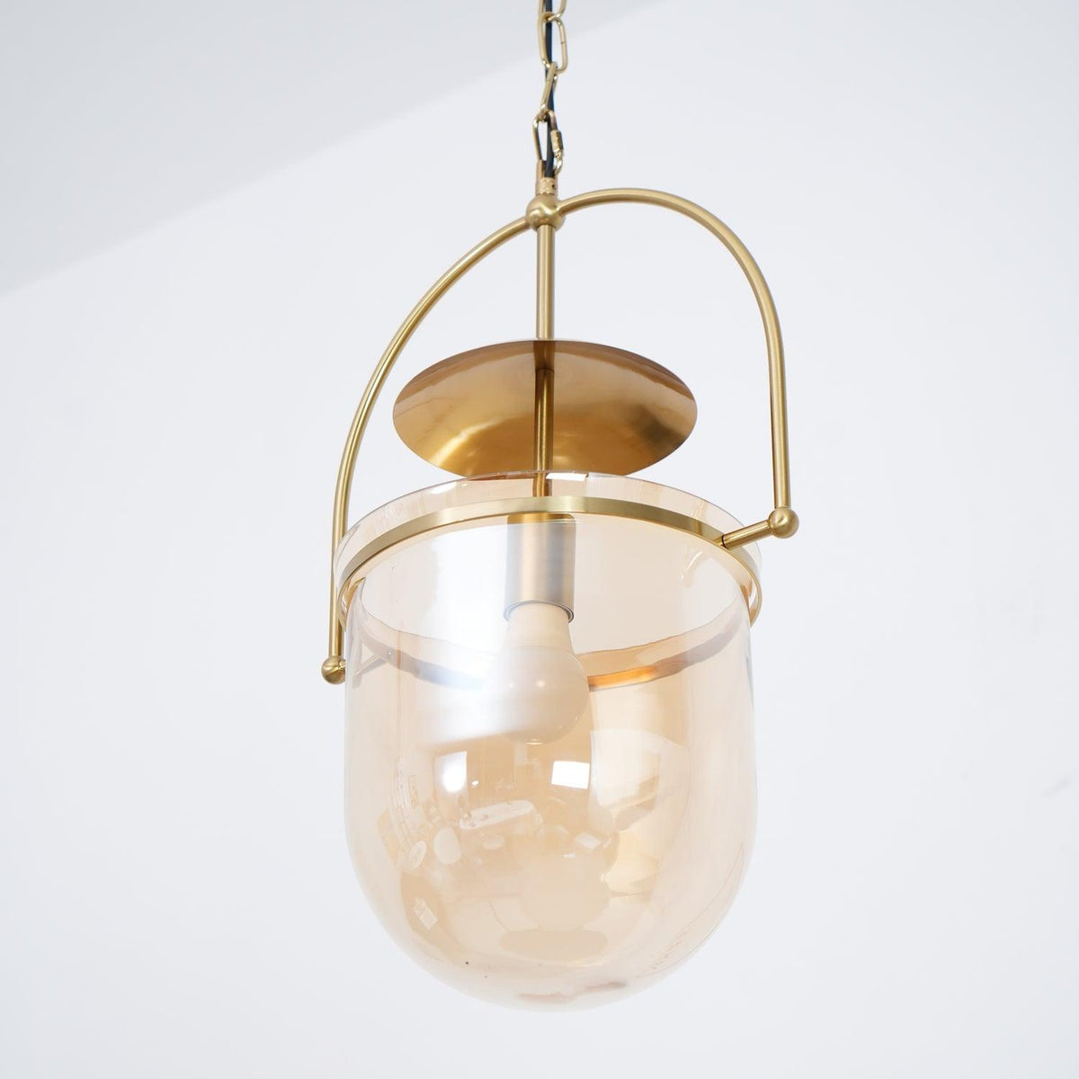 Velanaya pendellampa i glas och mässing, vintage för vardagsrum