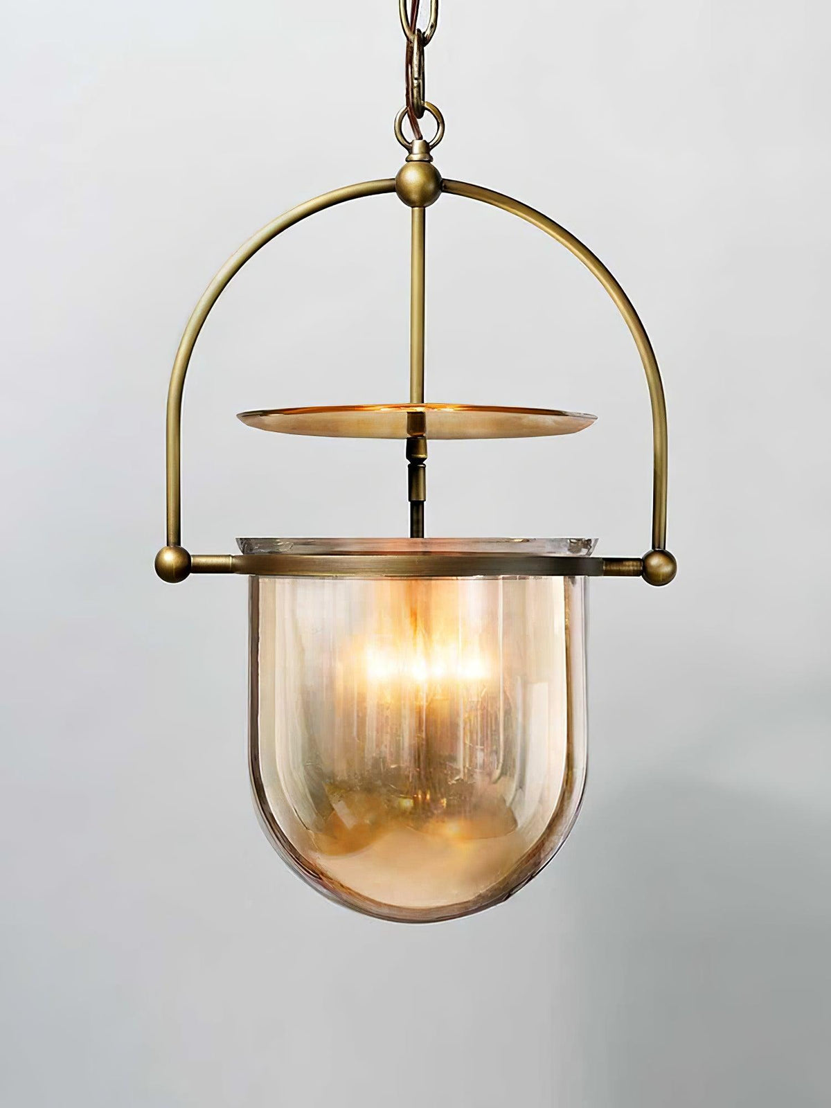 Velanaya pendellampa i glas och mässing, vintage för vardagsrum