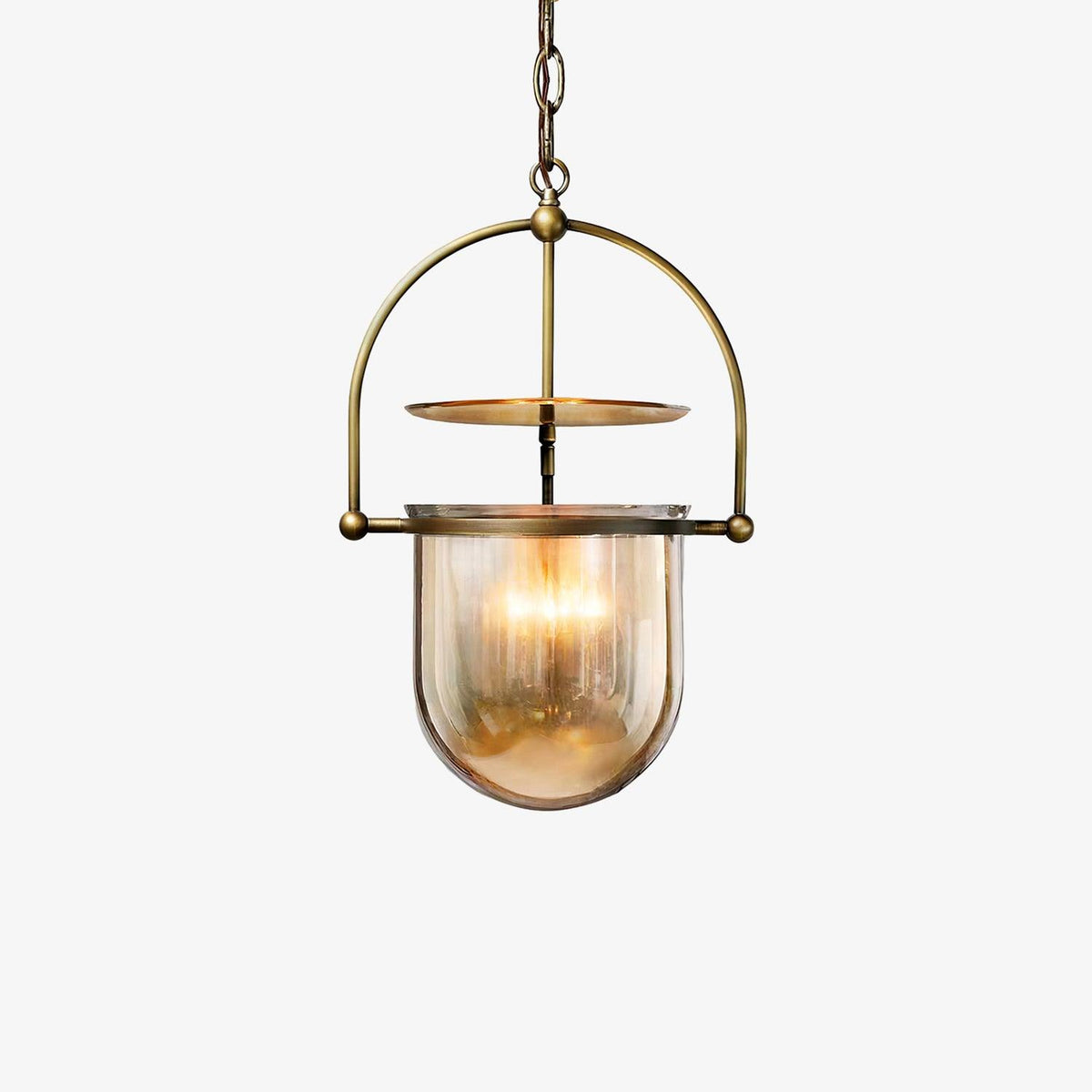 Velanaya pendellampa i glas och mässing, vintage för vardagsrum