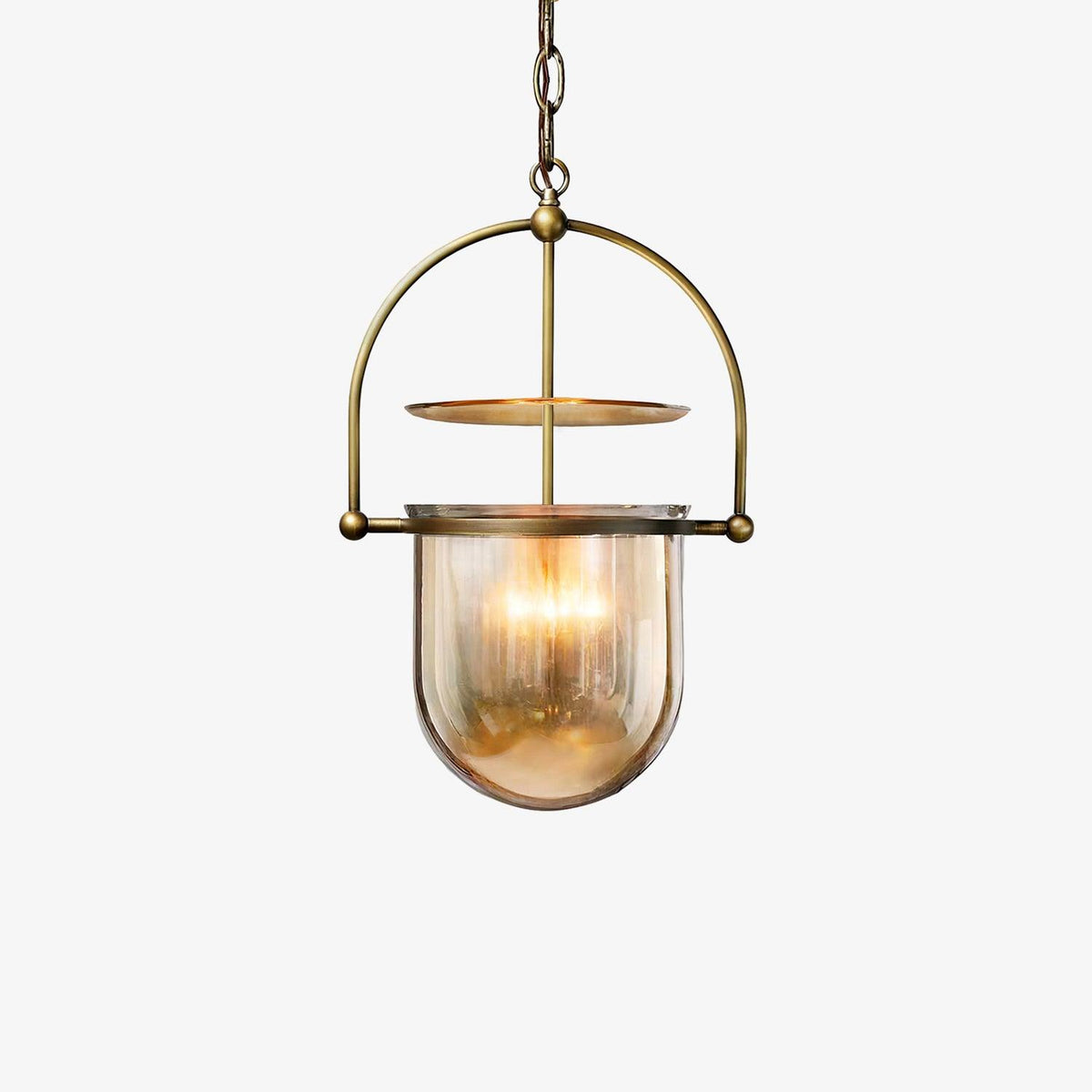 Velanaya pendellampa i glas och mässing, vintage för vardagsrum