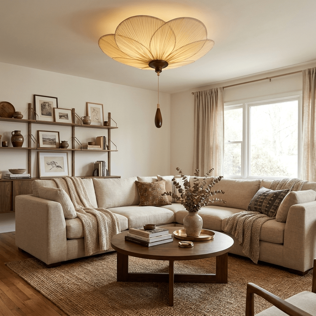 Isabeau Bloom-plisseret loftlampe
