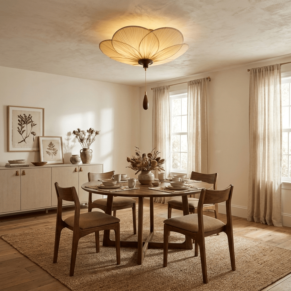 Isabeau Bloom-plisseret loftlampe