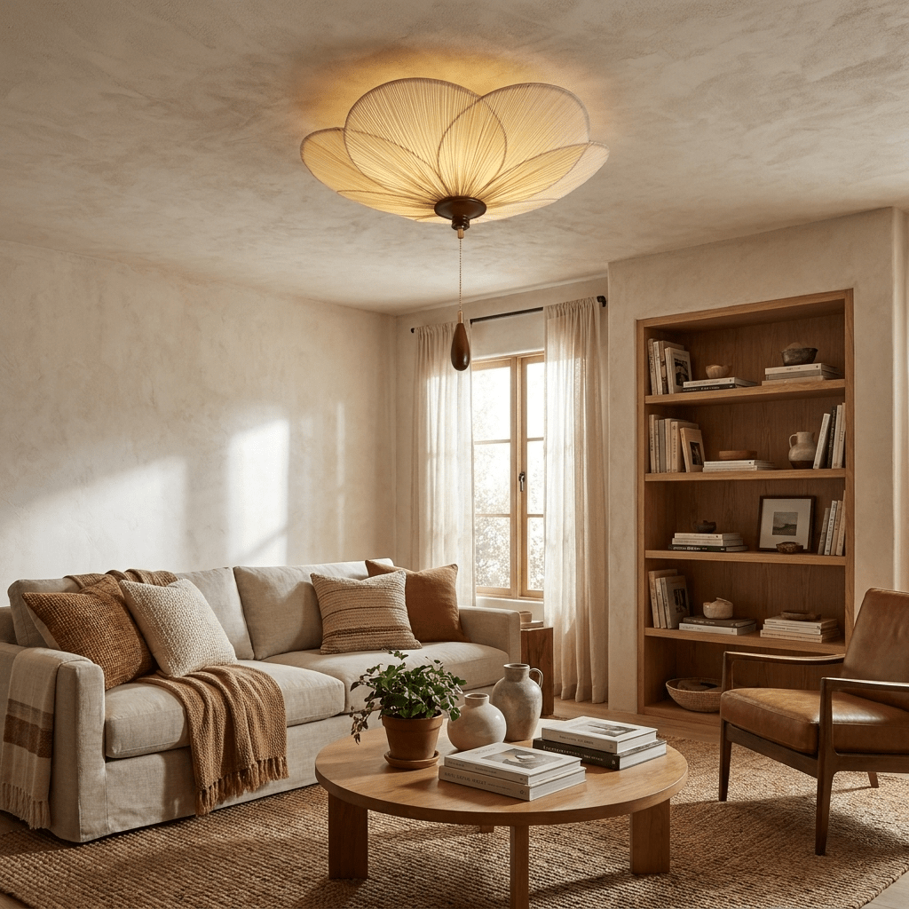 Isabeau Bloom-plisseret loftlampe