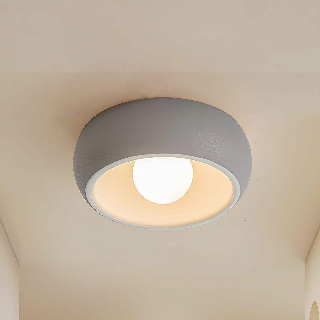Talemu moderne minimalistisk rund loftslampe i glas