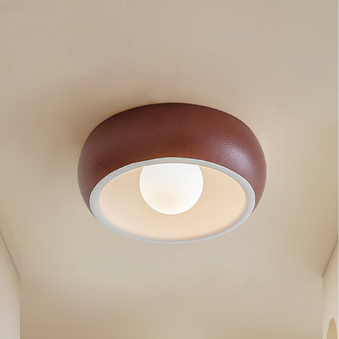 Talemu moderne minimalistisk rund loftslampe i glas