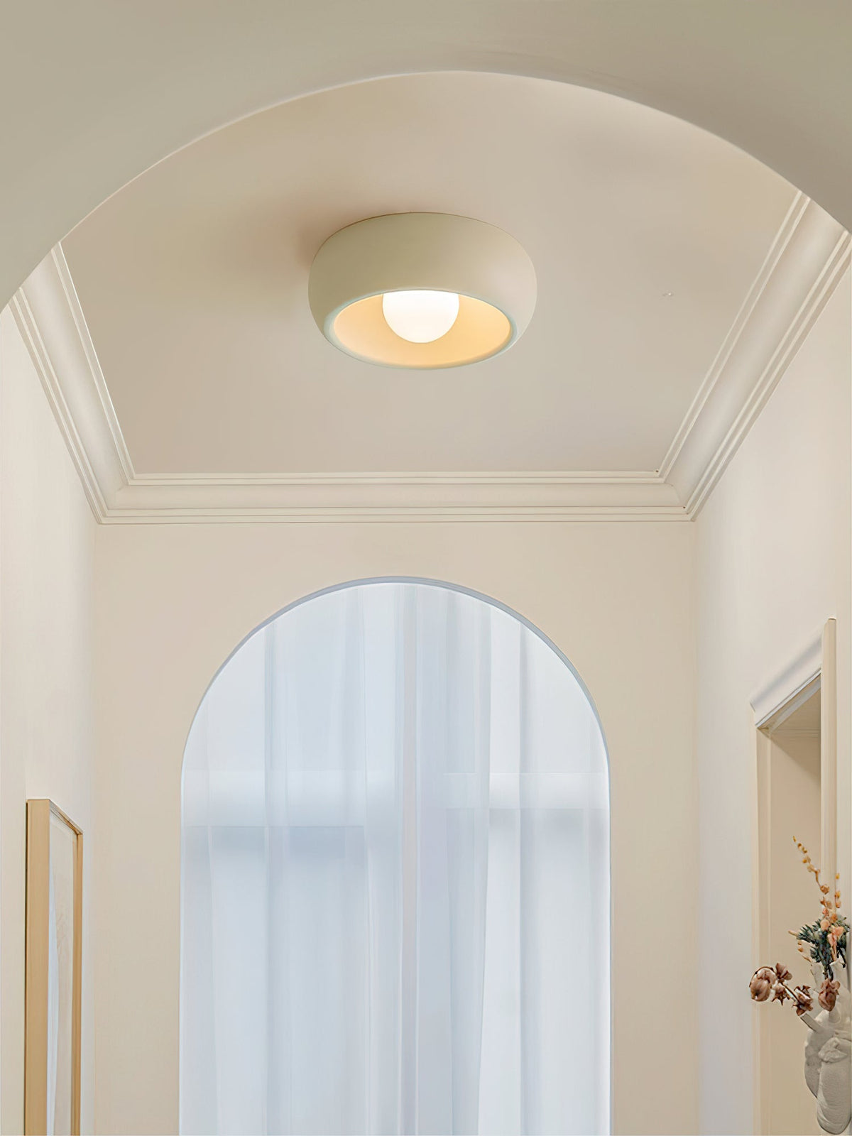 Talemu moderne minimalistisk rund loftslampe i glas