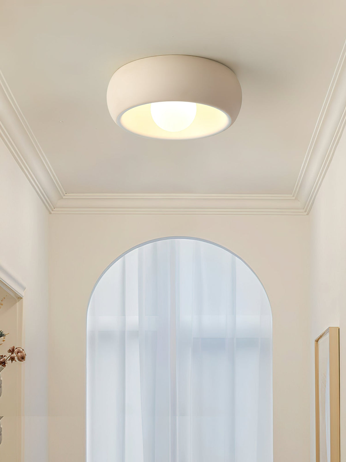 Talemu moderne minimalistisk rund loftslampe i glas