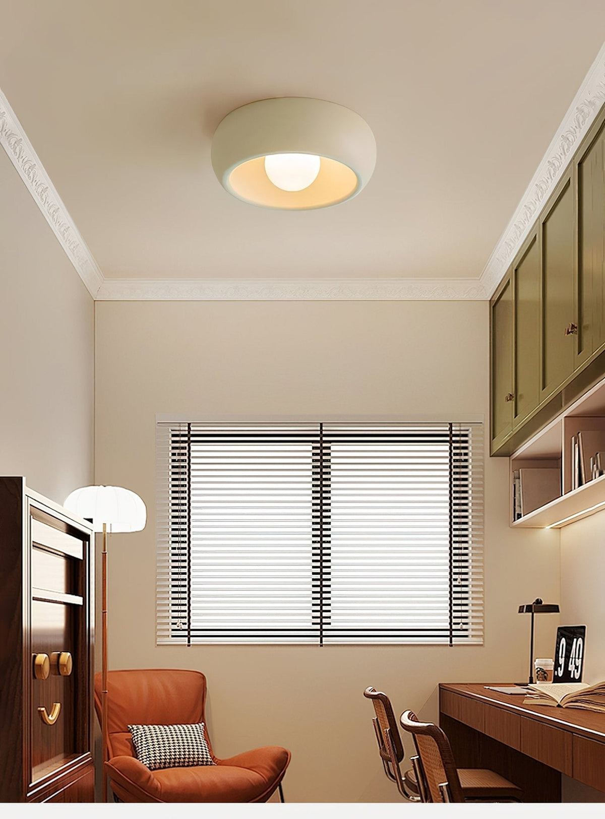Talemu moderne minimalistisk rund loftslampe i glas