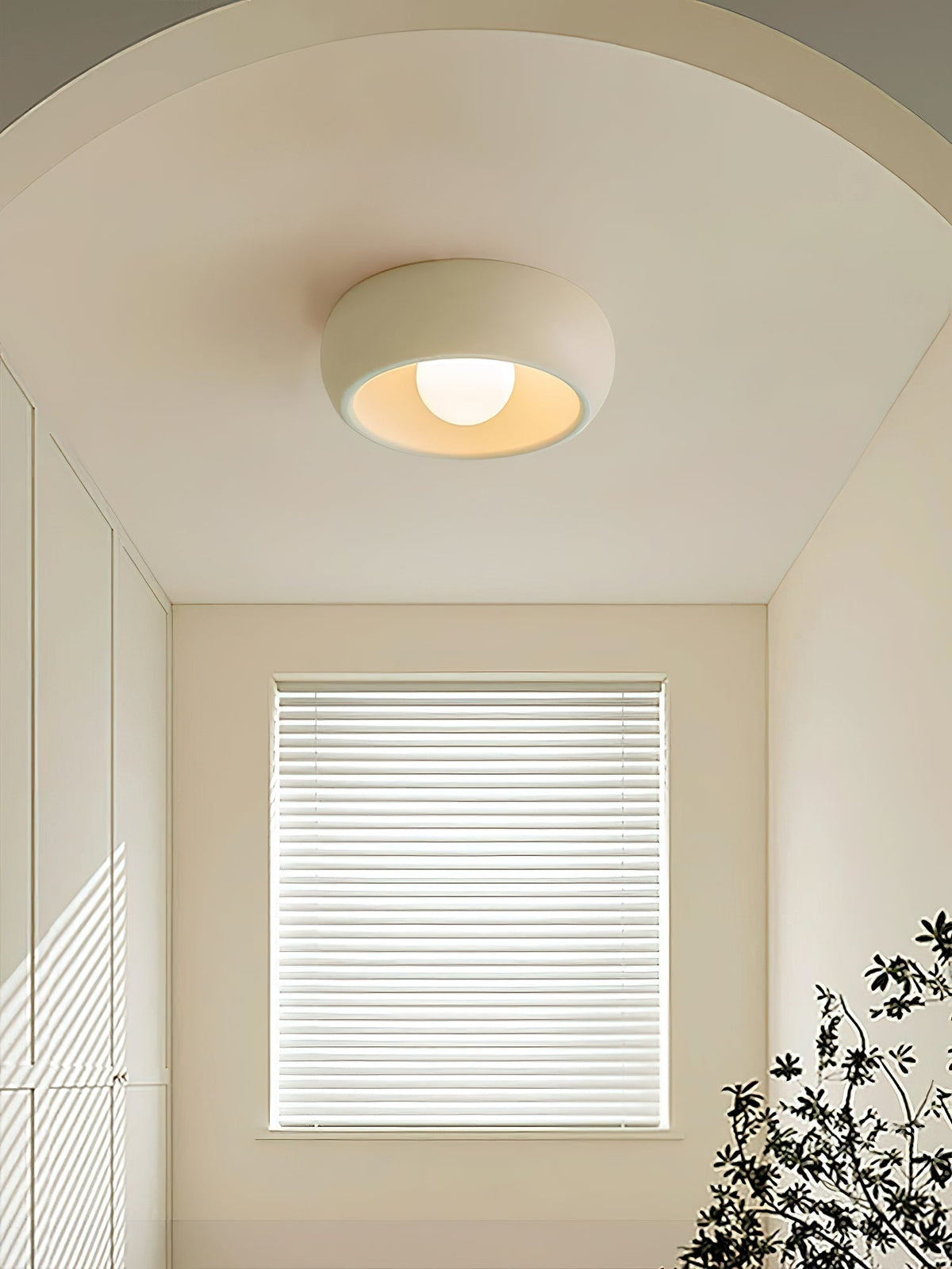 Talemu moderne minimalistisk rund loftslampe i glas