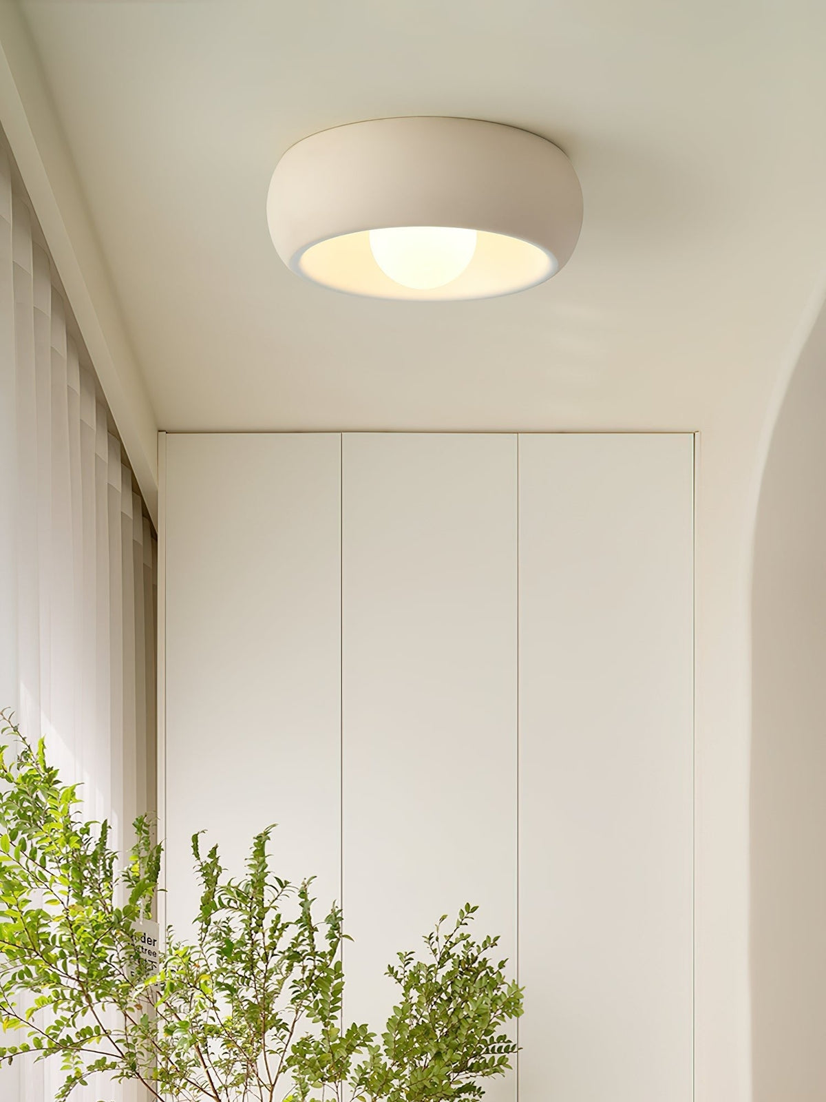 Talemu moderne minimalistisk rund loftslampe i glas